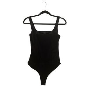 forever 21 black velvet bodysuit